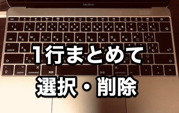 Mac 文章1行をまとめて選択 削除するショートカット リンゴのかじり方